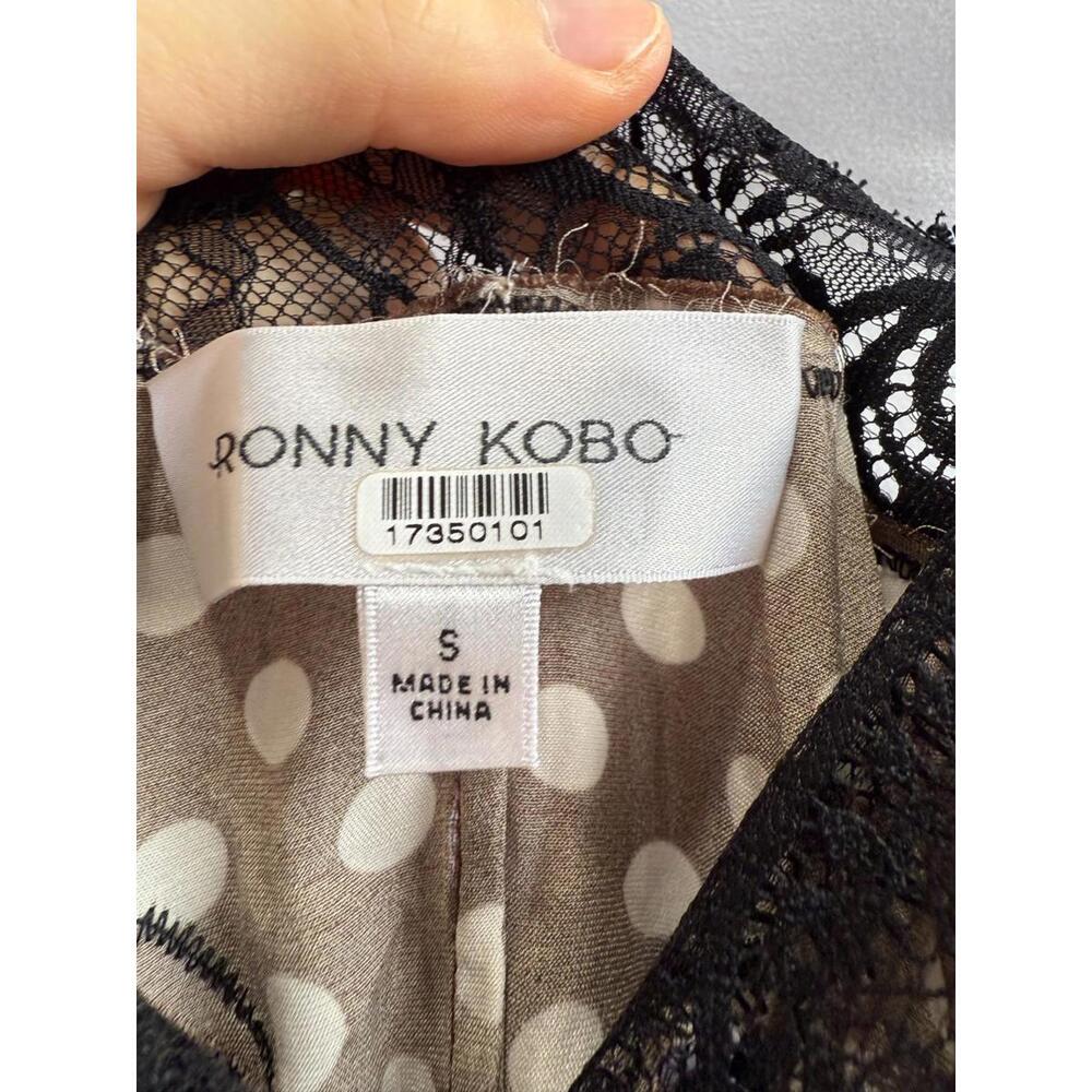 Ronny Kobo Brown Holiday Dress Size S with Minor Pulled Seam & Small Snags - Picture 6 of 9